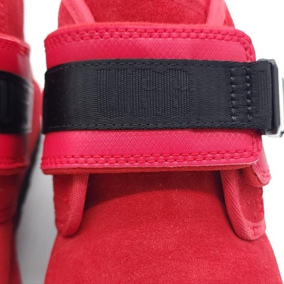 UGG Neumel Snapback Chukka Boots Mens Size 11 Red Black Ankle Sheepskin 1118570 - Picture 10 of 11